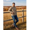 image:imageCOOFANDY Mens Quarter Zip Pullover Sweatshirts 14 Zip Long Sleeve SweaterDark Khaki