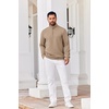 image:imageCOOFANDY Mens Quarter Zip Pullover Sweatshirts 14 Zip Long Sleeve SweaterDark Khaki
