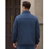 image:imageCOOFANDY Mens Quarter Zip Pullover Sweatshirts 14 Zip Long Sleeve SweaterDenim Blue