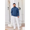 image:imageCOOFANDY Mens Quarter Zip Pullover Sweatshirts 14 Zip Long Sleeve SweaterDenim Blue