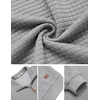 image:imageCOOFANDY Mens Quarter Zip Pullover Sweatshirts 14 Zip Long Sleeve SweaterLight Grey