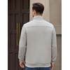 image:imageCOOFANDY Mens Quarter Zip Pullover Sweatshirts 14 Zip Long Sleeve SweaterLight Grey