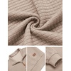 image:imageCOOFANDY Mens Quarter Zip Pullover Sweatshirts 14 Zip Long Sleeve SweaterLight Khaki