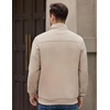 image:imageCOOFANDY Mens Quarter Zip Pullover Sweatshirts 14 Zip Long Sleeve SweaterLight Khaki