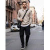 image:imageCOOFANDY Mens Quarter Zip Pullover Sweatshirts 14 Zip Long Sleeve SweaterLight Khaki