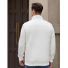 image:imageCOOFANDY Mens Quarter Zip Pullover Sweatshirts 14 Zip Long Sleeve SweaterWhite