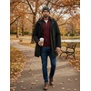 image:imageCOOFANDY Mens Quarter Zip Pullover Sweatshirts 14 Zip Long Sleeve SweaterWine Red