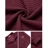 image:imageCOOFANDY Mens Quarter Zip Pullover Sweatshirts 14 Zip Long Sleeve SweaterWine Red