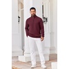 image:imageCOOFANDY Mens Quarter Zip Pullover Sweatshirts 14 Zip Long Sleeve SweaterWine Red
