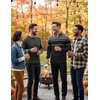 image:imageCOOFANDY Mens Quarter Zip Up Sweaters Slim Fit Lightweight Mock PulloverBlack  Dark Heather Grey