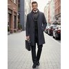 image:imageCOOFANDY Mens Quarter Zip Up Sweaters Slim Fit Lightweight Mock PulloverBlack  Dark Heather Grey