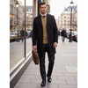 image:imageCOOFANDY Mens Quarter Zip Up Sweaters Slim Fit Lightweight Mock PulloverCamel