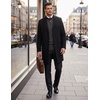 image:imageCOOFANDY Mens Quarter Zip Up Sweaters Slim Fit Lightweight Mock PulloverDark Grey