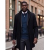 image:imageCOOFANDY Mens Quarter Zip Up Sweaters Slim Fit Lightweight Mock PulloverDeep Blue