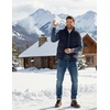 image:imageCOOFANDY Mens Quarter Zip Up Sweaters Slim Fit Lightweight Mock PulloverDenim Blue