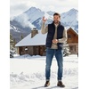 image:imageCOOFANDY Mens Quarter Zip Up Sweaters Slim Fit Lightweight Mock PulloverKhaki