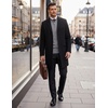 image:imageCOOFANDY Mens Quarter Zip Up Sweaters Slim Fit Lightweight Mock PulloverLight Grey
