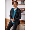 image:imageCOOFANDY Mens Quarter Zip Up Sweaters Slim Fit Lightweight Mock PulloverPeacock Blue