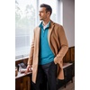 image:imageCOOFANDY Mens Quarter Zip Up Sweaters Slim Fit Lightweight Mock PulloverPeacock Blue