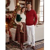 image:imageCOOFANDY Mens Quarter Zip Up Sweaters Slim Fit Lightweight Mock PulloverRed