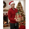 image:imageCOOFANDY Mens Quarter Zip Up Sweaters Slim Fit Lightweight Mock PulloverRed