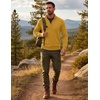 image:imageCOOFANDY Mens Quarter Zip Up Sweaters Slim Fit Lightweight Mock PulloverTurmeric