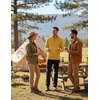 image:imageCOOFANDY Mens Quarter Zip Up Sweaters Slim Fit Lightweight Mock PulloverTurmeric