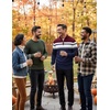 image:imageCOOFANDY Mens Quarter Zip Up Sweaters Slim Fit Lightweight Mock PulloverWine Red  Navy Blue Stripe