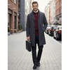 image:imageCOOFANDY Mens Quarter Zip Up Sweaters Slim Fit Lightweight Mock PulloverWine Red