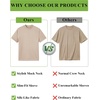 image:imageCOOFANDY Mens Short Sleeve Mock Neck Sweater Casual Slim Fit Basic TopsKhaki