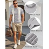 image:imageCOOFANDY Mens Short Sleeve Mock Neck Sweater Casual Slim Fit Basic TopsLight Gray