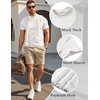 image:imageCOOFANDY Mens Short Sleeve Mock Neck Sweater Casual Slim Fit Basic TopsWhite