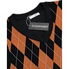 image:imageCOOFANDY Mens Sleeveless V Neck Pullover Sweater Argyle Knit Vest SweatersBlackorange