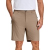 image:imageCOOFANDY Mens Stretch Golf Shorts 7 Lightweight Casual Hiking ShortsKhaki