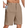 image:imageCOOFANDY Mens Stretch Golf Shorts 7 Lightweight Casual Hiking ShortsKhaki