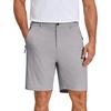 image:imageCOOFANDY Mens Stretch Golf Shorts 7 Lightweight Casual Hiking ShortsLight Grey