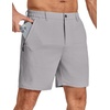 image:imageCOOFANDY Mens Stretch Golf Shorts 7 Lightweight Casual Hiking ShortsLight Grey