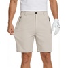 image:imageCOOFANDY Mens Stretch Golf Shorts 7 Lightweight Casual Hiking ShortsLight Khaki
