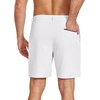 image:imageCOOFANDY Mens Stretch Golf Shorts 7 Lightweight Casual Hiking ShortsWhite