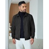 image:imageCOOFANDY Mens Suede Jacket Casual Stylish Leather Bomber Jacket LightweightBlack