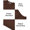 image:imageCOOFANDY Mens Sweater Vest Wool Blended Casual Sleeveless Knit PulloverBrown