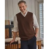 image:imageCOOFANDY Mens Sweater Vest Wool Blended Casual Sleeveless Knit PulloverBrown