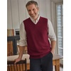image:imageCOOFANDY Mens Sweater Vest Wool Blended Casual Sleeveless Knit PulloverBurgundy