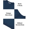 image:imageCOOFANDY Mens Sweater Vest Wool Blended Casual Sleeveless Knit PulloverDark Blue