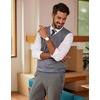 image:imageCOOFANDY Mens Sweater Vest Wool Blended Casual Sleeveless Knit PulloverGrey