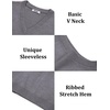 image:imageCOOFANDY Mens Sweater Vest Wool Blended Casual Sleeveless Knit PulloverGrey
