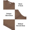 image:imageCOOFANDY Mens Sweater Vest Wool Blended Casual Sleeveless Knit PulloverLight Brown
