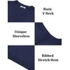 image:imageCOOFANDY Mens Sweater Vest Wool Blended Casual Sleeveless Knit PulloverNavy Blue