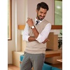 image:imageCOOFANDY Mens Sweater Vest Wool Blended Casual Sleeveless Knit PulloverOatmeal