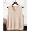 image:imageCOOFANDY Mens Sweater Vest Wool Blended Casual Sleeveless Knit PulloverOatmeal